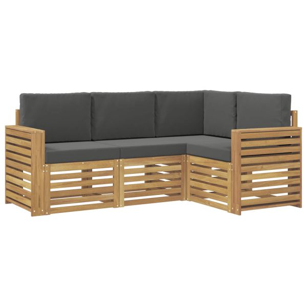 Комплекти дивани 4 pcs Бяло и антрацит 191 x 132,5 x 73 см