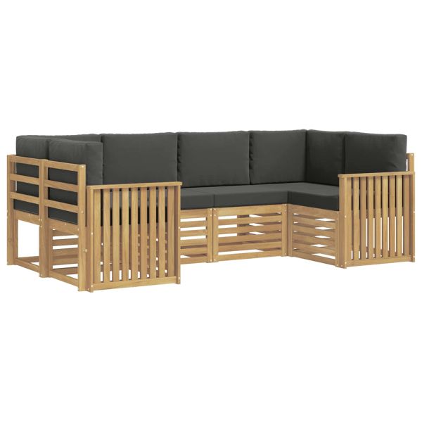 Комплект дивани за открито 6 pcs Бяло и антрацит