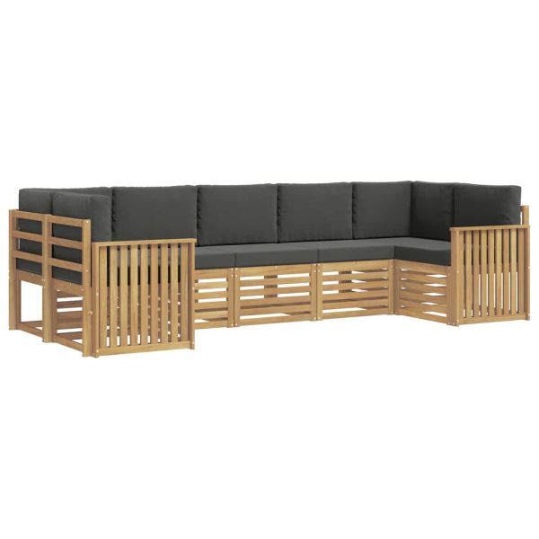 Комплект дивани за открито 7 pcs Бяло и антрацит
