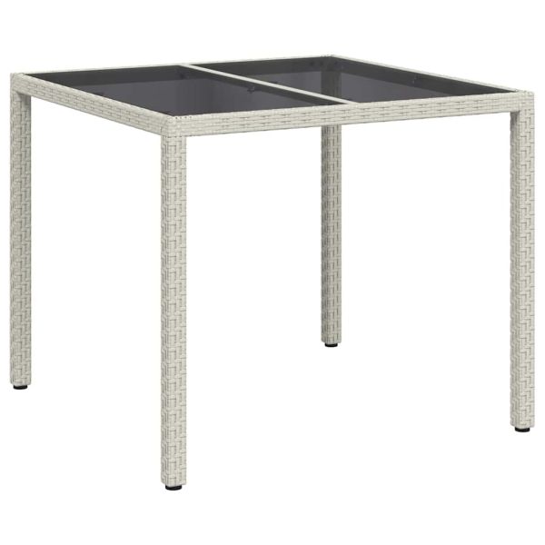 Градинска маса Бяло 90 x 90 x 75 cm полиратан