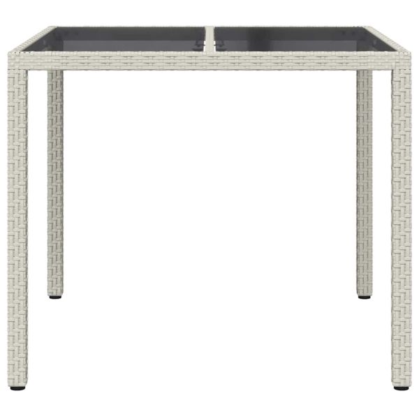 Градинска маса Бяло 90 x 90 x 75 cm полиратан