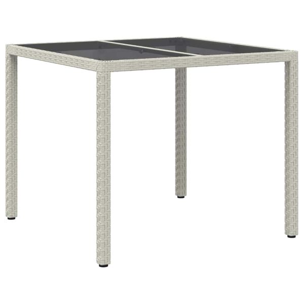 Градинска маса Бяло 90 x 90 x 75 cm полиратан