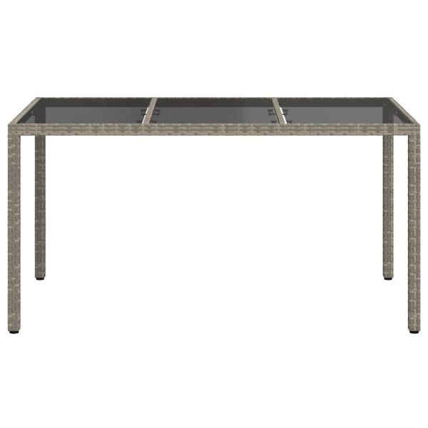 Градинска маса Сив 150 x 90 x 75 cm полиратан