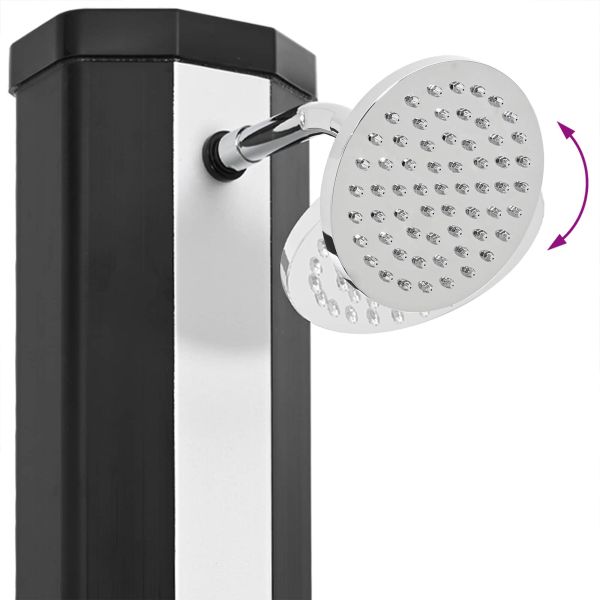 Соларен душ с душ-глава и кран 40 l PVC, ABS, Цинкова сплав