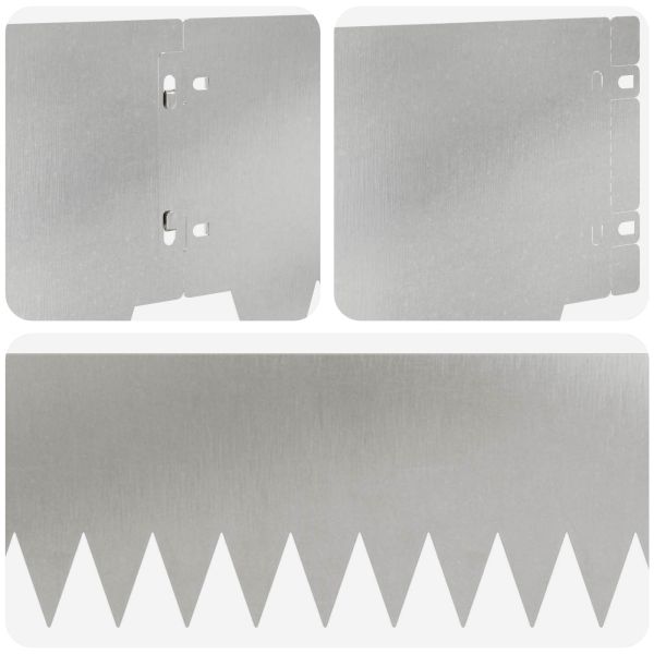 Ограда за трева 10 pcs 103 x 20 см метал Сребристо