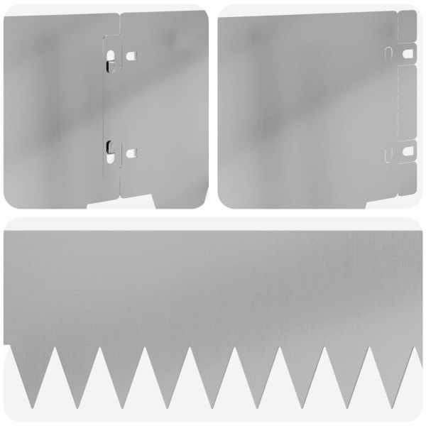 Ограда за трева 30 pcs 103 x 20 см метал Сребристо