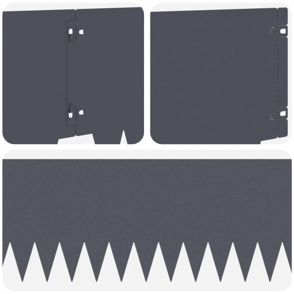 Ограда за трева 20 pcs 103 x 25 см метал Антрацит