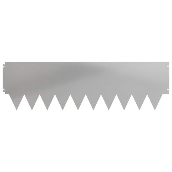 Ограда за трева 10 pcs 103 x 30 см метал Сребристо