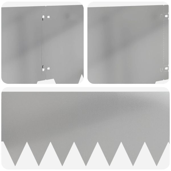 Ограда за трева 20 pcs 103 x 30 см метал Сребристо