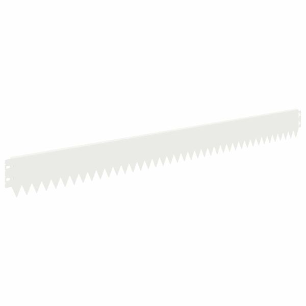 Ограда за трева 20 pcs 103 x 10 см Стомана Бяло
