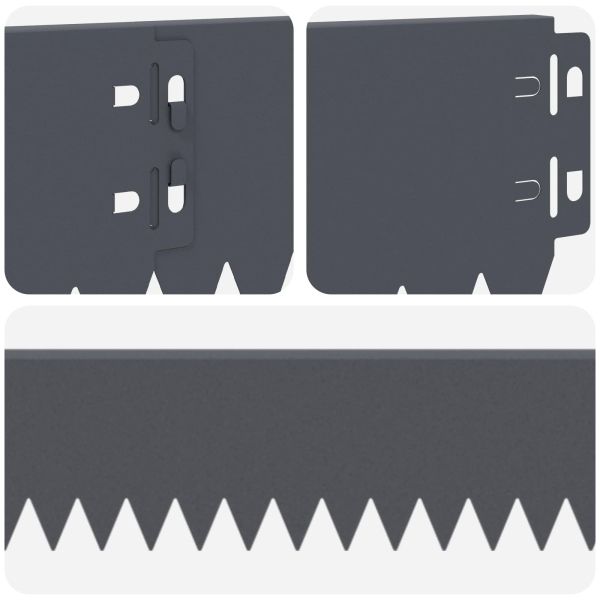 Ограда за трева 30 pcs 103 x 10 см Стомана Антрацит