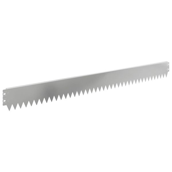 Ограда за трева 30 pcs 103 x 10 см Стомана Сребристо