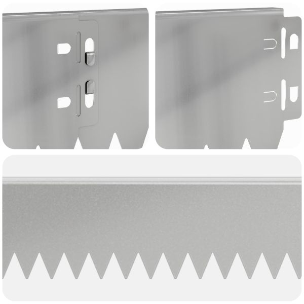 Ограда за трева 30 pcs 103 x 10 см Стомана Сребристо