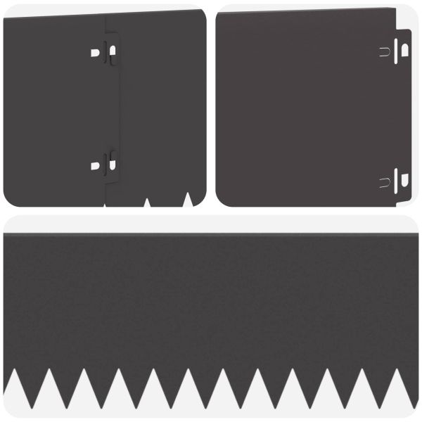 Ограда за трева 30 pcs 103 x 20 см Стомана Черно