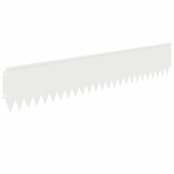 Ограда за трева 30 pcs 103 x 20 см Стомана Бяло