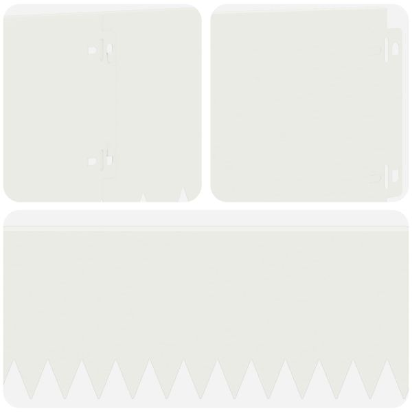 Ограда за трева 30 pcs 103 x 20 см Стомана Бяло