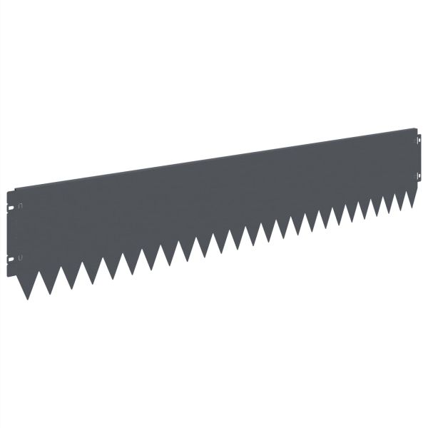 Ограда за трева 20 pcs 103 x 20 см Стомана Антрацит