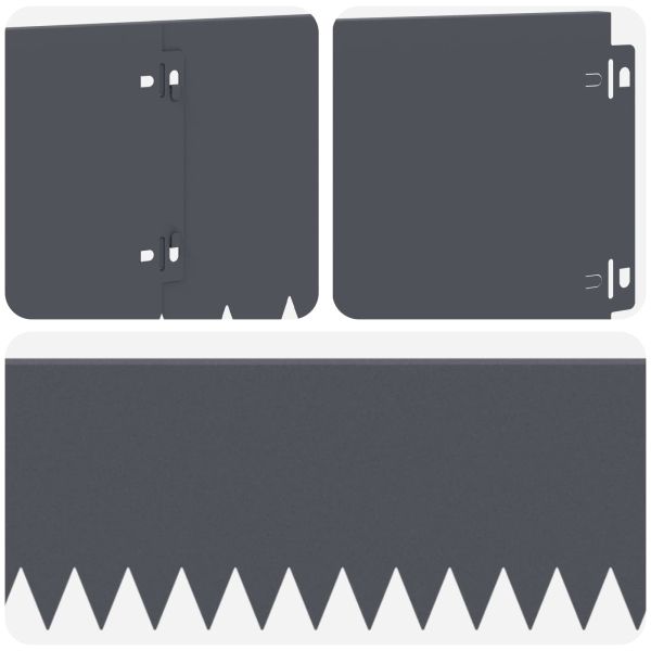 Ограда за трева 30 pcs 103 x 20 см Стомана Антрацит