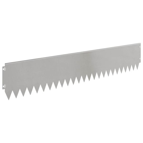 Ограда за трева 10 pcs 103 x 20 см Стомана Сребристо