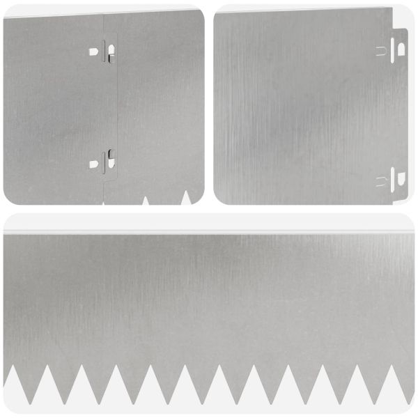 Ограда за трева 30 pcs 103 x 20 см Стомана Сребристо