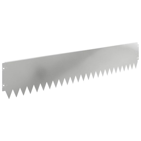 Ограда за трева 10 pcs 103 x 20 см Стомана Сребристо