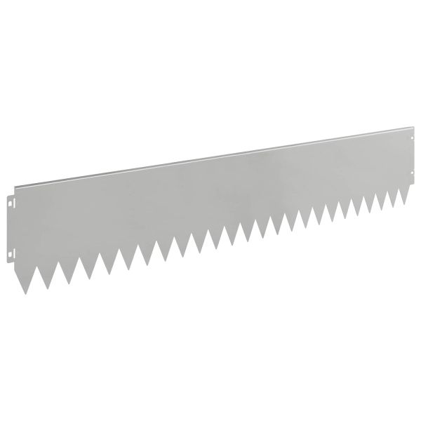 Ограда за трева 10 pcs 103 x 20 см Стомана Сребристо