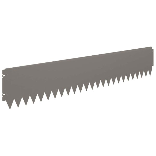 Ограда за трева 10 pcs 103 x 20 см Стомана Ръждясало