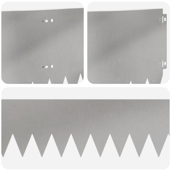 Ограда за трева 10 pcs 103 x 25 см Стомана Сребристо
