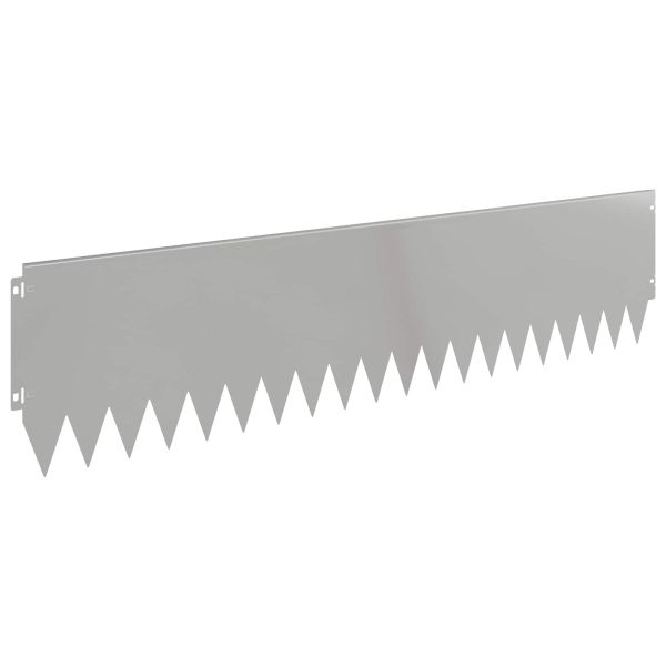 Ограда за трева 10 pcs 103 x 25 см Стомана Сребристо