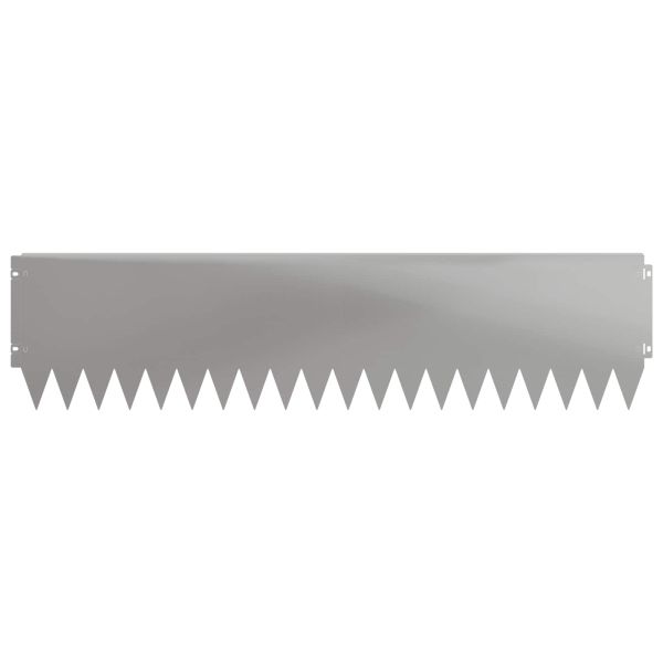 Ограда за трева 10 pcs 103 x 25 см Стомана Сребристо