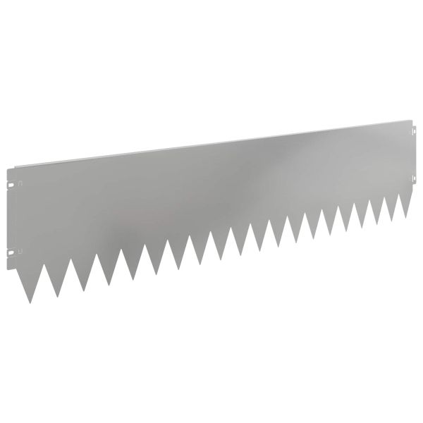 Ограда за трева 20 pcs 103 x 25 см Стомана Сребристо