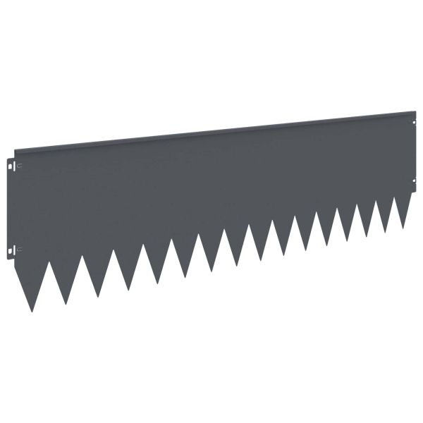 Ограда за трева 20 pcs 103 x 30 см Стомана Антрацит