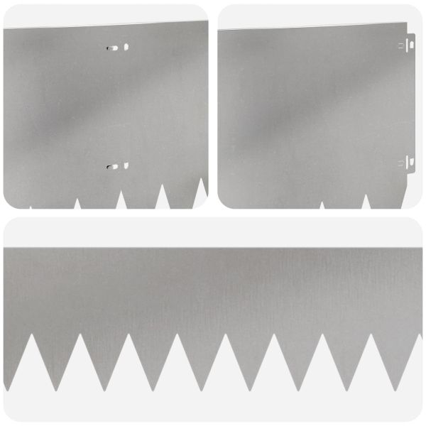 Ограда за трева 10 pcs 103 x 30 см Стомана Сребристо