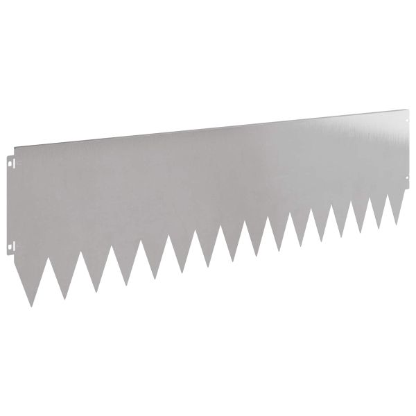 Ограда за трева 20 pcs 103 x 30 см Стомана Сребристо