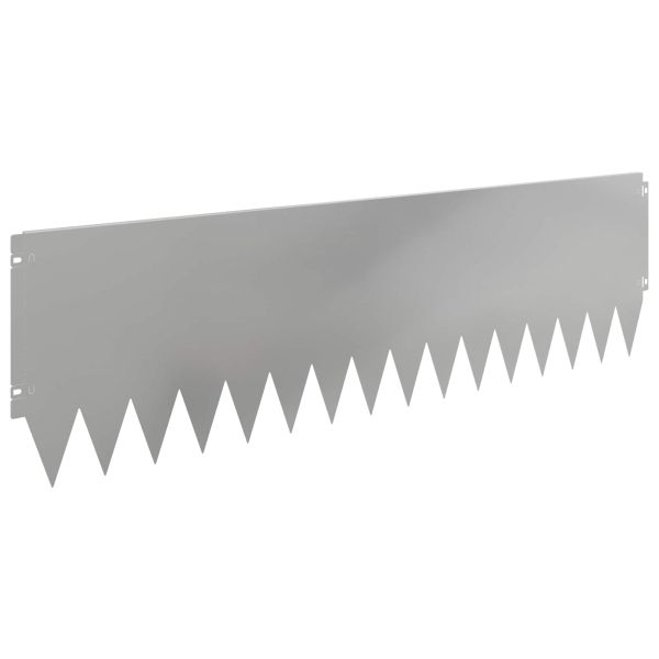 Ограда за трева 10 pcs 103 x 30 см Стомана Сребристо