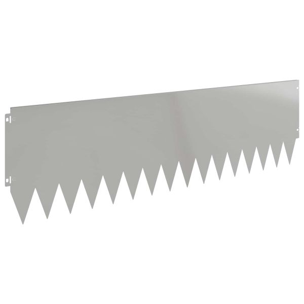 Ограда за трева 20 pcs 103 x 30 см Стомана Сребристо