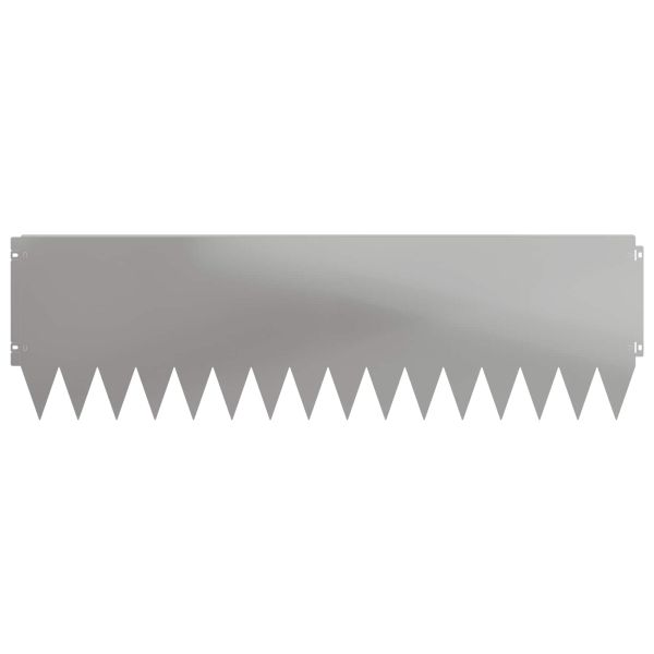 Ограда за трева 20 pcs 103 x 30 см Стомана Сребристо
