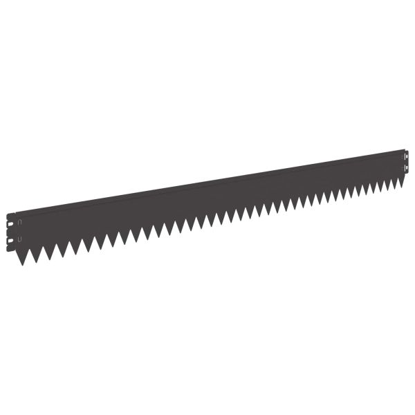 Ограда за трева 10 pcs 103 x 10 см Стомана Черно