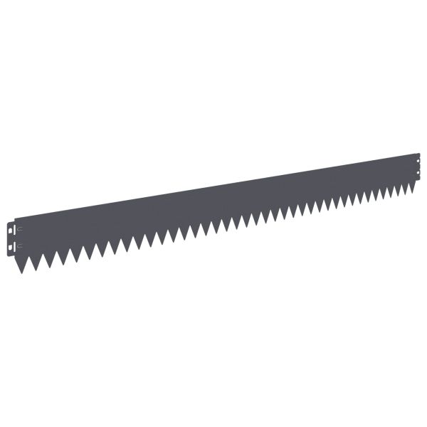 Ограда за трева 10 pcs 103 x 10 см Стомана Антрацит