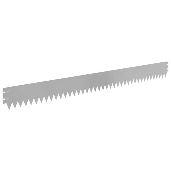 Ограда за трева 10 pcs 103 x 10 см Стомана Сребристо