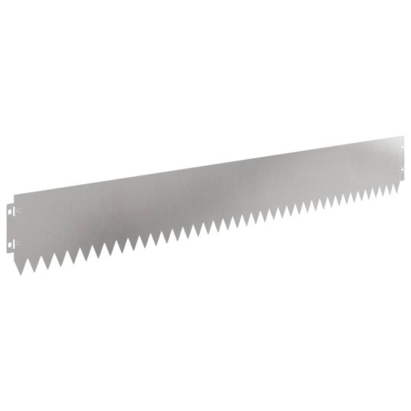 Ограда за трева 10 pcs 103 х 15 см Стомана Сребристо