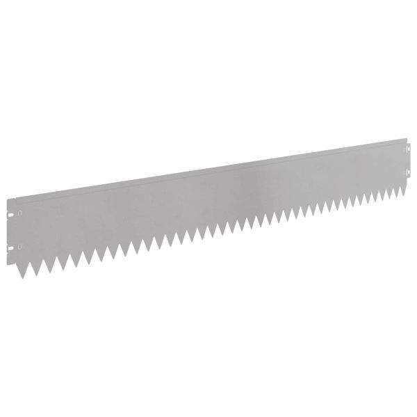 Ограда за трева 20 pcs 103 х 15 см Стомана Сребристо