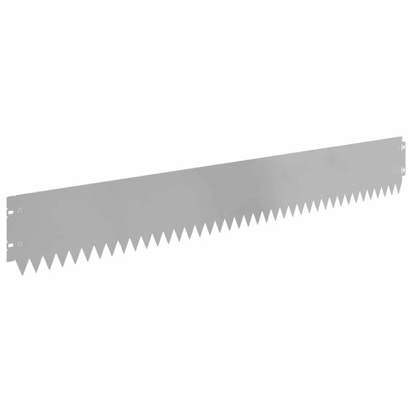 Ограда за трева 10 pcs 103 х 15 см Стомана Сребристо