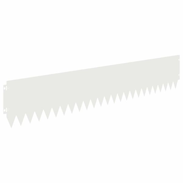 Ограда за трева 20 pcs 103 x 20 см Стомана Бяло