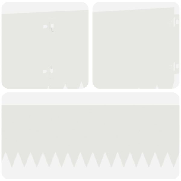 Ограда за трева 30 pcs 103 x 20 см Стомана Бяло