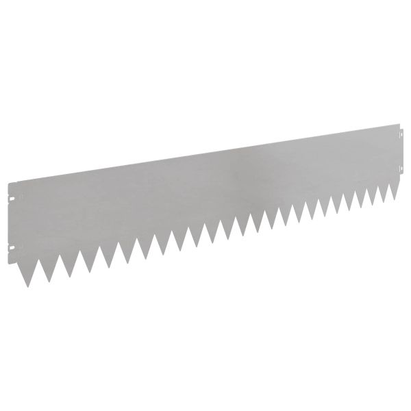 Ограда за трева 10 pcs 103 x 20 см Стомана Сребристо
