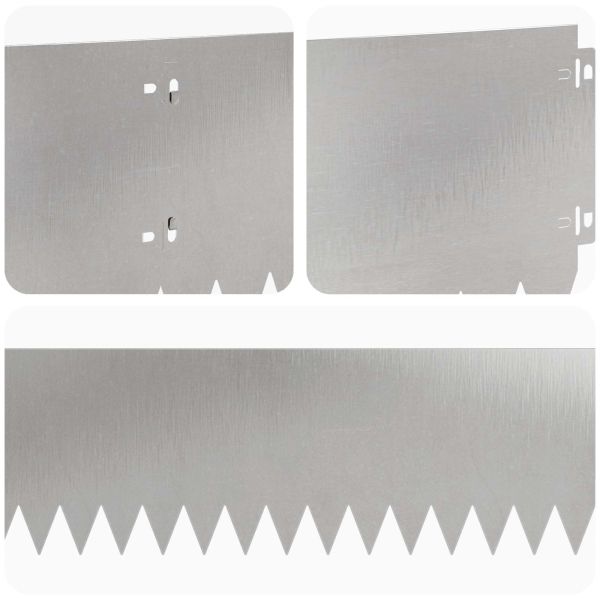 Ограда за трева 10 pcs 103 x 20 см Стомана Сребристо
