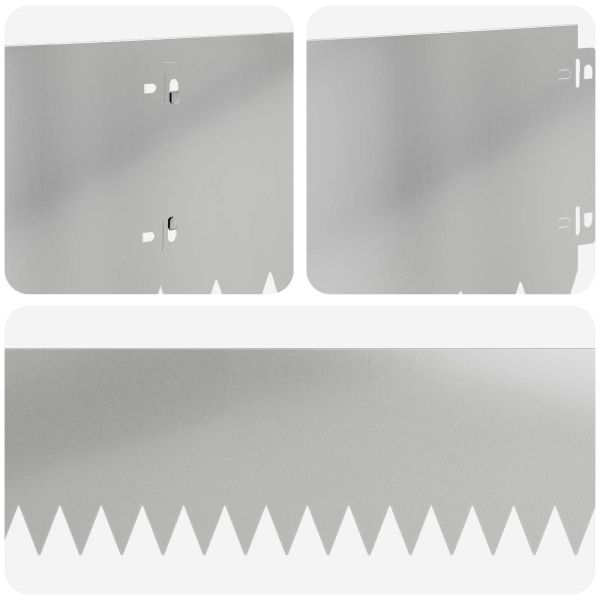 Ограда за трева 10 pcs 103 x 20 см Стомана Сребристо