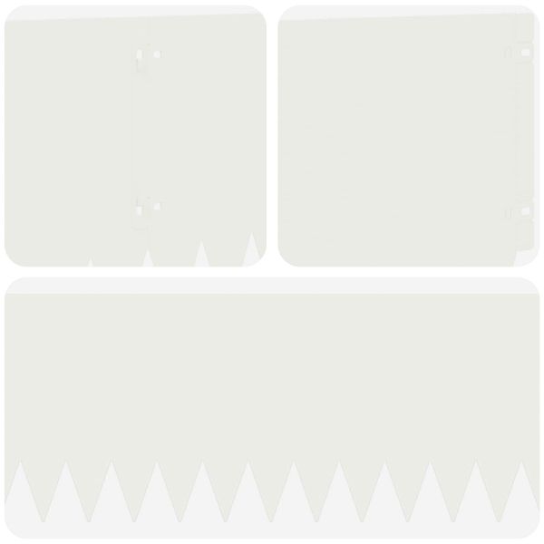 Ограда за трева 10 pcs 103 x 25 см Стомана Бяло