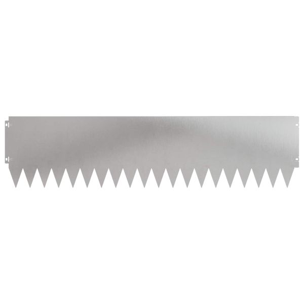 Ограда за трева 10 pcs 103 x 25 см Стомана Сребристо